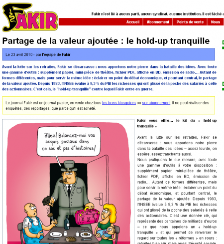 capture du site
